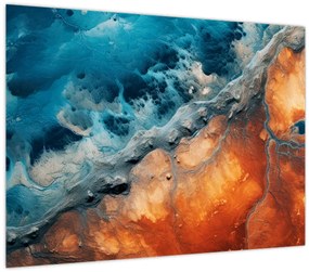 Üveg kép - Víz és tűz (70x50 cm)
