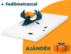 Wilsondo GULIETTE ágyneműtartós kárpitozott boxspring ágy matracokkal - szürke Méret: 140x200