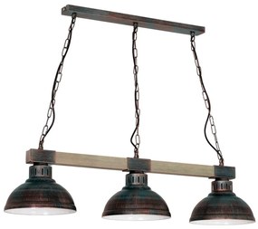 Csillár láncon HAKON 3xE27/60W/230V patina