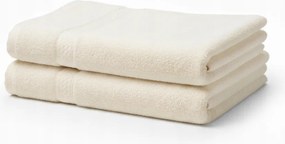 2 db-os törölköző szett 100x150 fürdőlepedő 100% pamut tejszínű