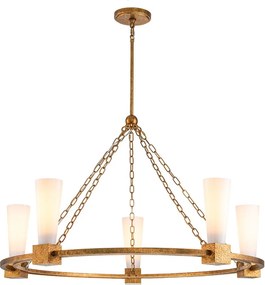 Elstead lighting klasszikus csillár kristy opál arany elskristy5-dg-opal