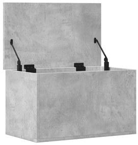 betonszürke szerelt fa tárolóláda 60 x 35 x 35 cm