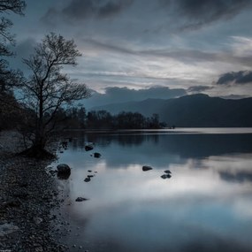 Poszter 40x40cm Csendes tó alkonyatkor, Assaf Frank