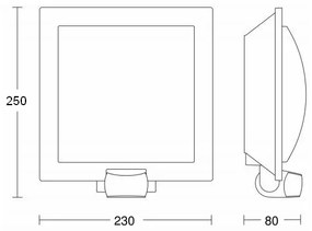Steinel 566814 - Kültéri érzékelős fali lámpa 1xE27/60W/240V L 20 S IP44