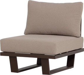 Barna fém-párnázott kerti fotel Bear – WOOOD