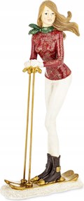 Karácsonyi dekoráció Női figura Síelés Figura Síelő
