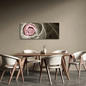 Kép - Absztrakt rózsa világos rózsaszín (120x50 cm)
