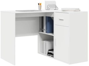 Sarokíróasztal fiókkal 2 pcs Fehér 102 x 50 x 75 cm Faanyag