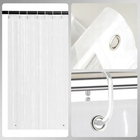 Vízálló Zuhanyfüggöny Átlátszó Penészgátló 180X200CM
