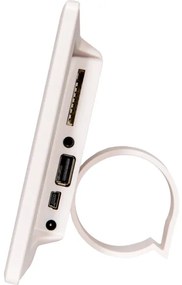 Sencor - Digitális képkeret hangszóróval 230V fehér + távirányító