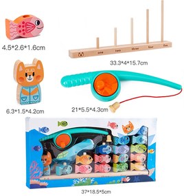 Mágneses horgász fajáték, számok tanulásához