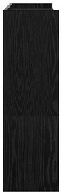 fekete szerelt fa cipőtároló szekrény 80x25x81 cm