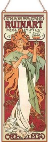 Alfons Mucha - Champagne Ruinart üvegkép, falikép