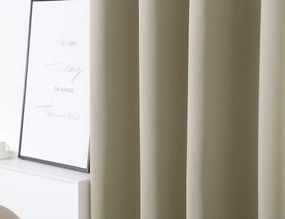 Függöny OXFORD 140x250 cm, világosbézs Felfüggesztés: Hullámos sínszalag