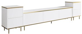 TV szekrény Imaj - White, Gold