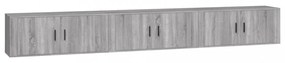 3 db szürke sonoma falra szerelhető TV-szekrény 100x34,5x40 cm