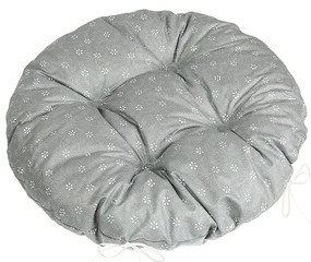 Bellatex Adéla varrott, kerek ülőpárna, szürke, 40 x 40 cm