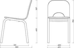 Piros étkezőszék Atto – noo.ma