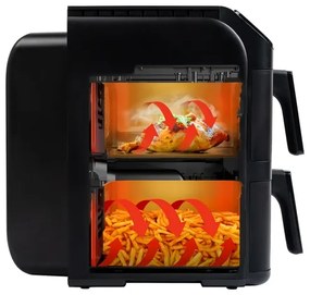 TESLA Electronics AirCook - Multifunkciós digitális forrólevegős fritőz 11 l 2800W/230V fekete