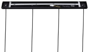 Retro függőlámpa fekete, narancssárga üveggel, 4-es - Denise