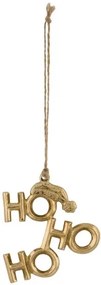 Fém függödísz Ho-Ho-Ho, 9x8cm,arany