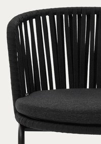 Fekete fém kerti szék Saconca – Kave Home