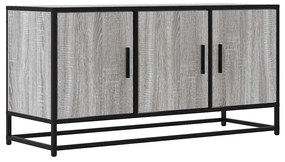 szürke sonoma színű szerelt fa és fém TV-szekrény 100x35x50 cm
