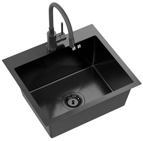 Acél mosogatótálca LUKE 100 Black