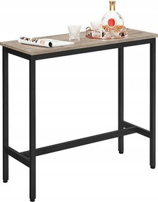 Bárasztal Loft Ipari Fém Fa Szürke-barna Vasagle LBT010B02V1