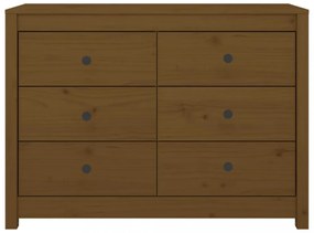 mézbarna tömör fenyőfa kisszekrény 100 x 40 x 72 cm