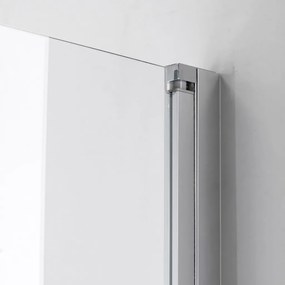 Stuxi Bari Big 170 cm széles aszimmetrikus kétszárnyú nyíló zuhanyajtó (70+100 cm), 6 mm vízlepergető üveggel, króm profillal, 195 cm magas