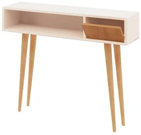 KIOGI konzolasztal 94x100 cm fehér/bézs