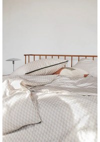 Bézs egyszemélyes hosszabbított pamut-szatén ágyneműhuzat 140x220 cm Mini – Mette Ditmer Denmark