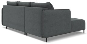 Sötétszürke kinyitható-tárolóhelyes sarokkanapé (bal oldali) Luana – Makamii
