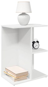 Éjjeliszekrények 2 db fehér 46,5x29x61 cm gépelt fa