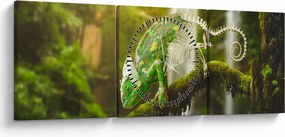 Kaméleon képe (órával) (90x30 cm)