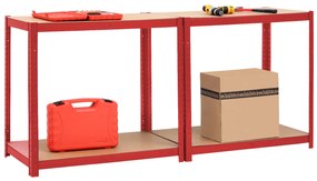 monzana® Polc 180x90x40 cm - piros