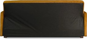 2 db-os szett, ágyazható kanapé mustársárga színben, velúr kárpittal PORTO