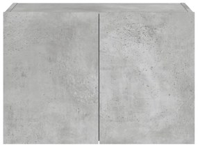 betonszürke falra szerelhető TV-szekrény LED-del 60x35x41 cm