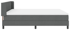 Boxspring Ágy Mattal, Sötétszürke, 180 x 200 cm, Szövet