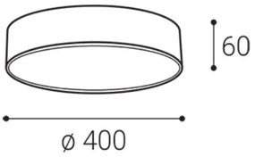 LED2 - LED mennyezeti lámpatest MONO SLIM LED/30W/230V 3000/4000K átmérő 40 cm fehér
