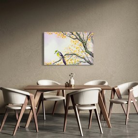 Kép - Akvarell madár a fán (90x60 cm)