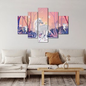 Kép - egyszarvú alatt egy varázslatos erdőben (150x105 cm)