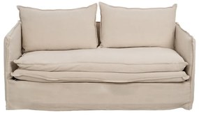 Krémszínű len kanapé 180 cm – Ixia