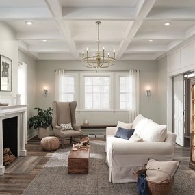 Kichler KL-CAPITOL-HILL6-PNBR - Csillár láncon CAPITOL HILL 6xE14/40W/230V