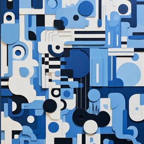 Poszter 50x50cm Kék labirintus