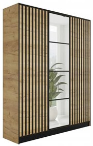 Eden2 3D Gardróbszekrény 156,4cm, Arany Tölgy