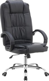 Irodai szék, fekete ekobőr, MADOX NEW