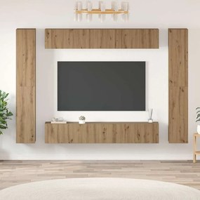 TV szekrény garnitúra 10 pcs kézműves tölgy 30.5 x 30 x 90 cm