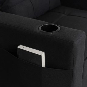 Ágyazható Fotel Fekete Kárpittal. SOLOR